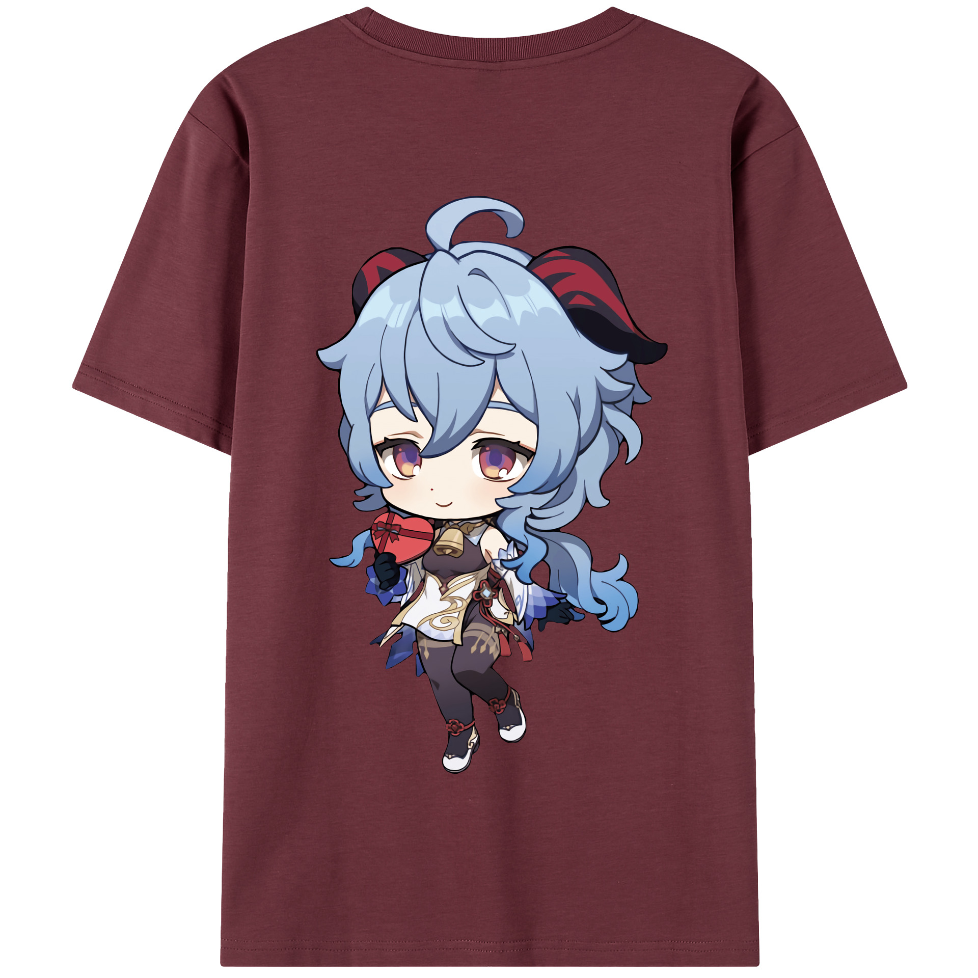げんし神 甘雨 かんう genshin Ganyu 綿100％半袖Tシャツ（背面プリント）
